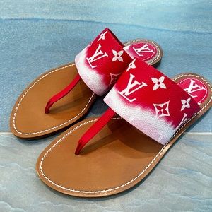 Louis Vuitton Escale sandals NEW $895 sz 37.5 100% Authentic